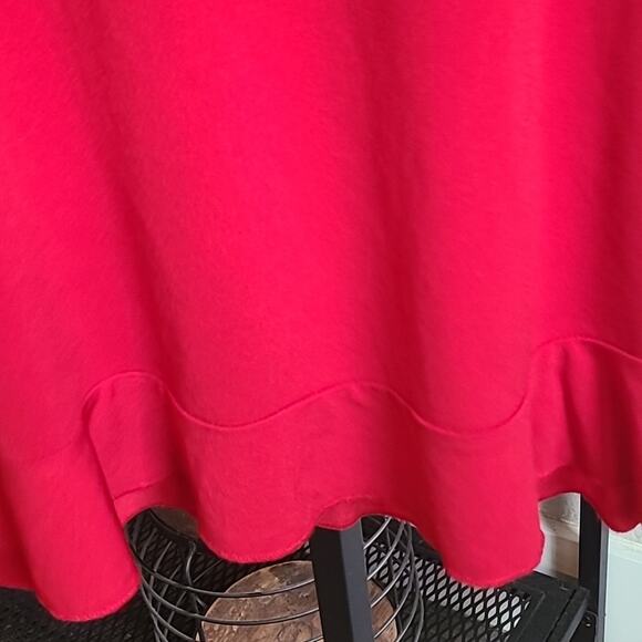 Women's CUPIO Size Medium Dress Blouse RED Lace Ruffle NWT Bloomingdales‎ - Picture 5 of 6
